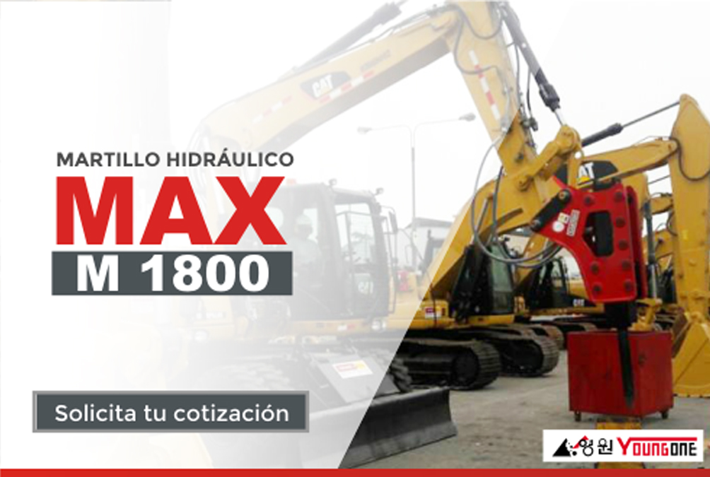 Martillo Hidráulico MAX-MB1800 - Maxmynsac